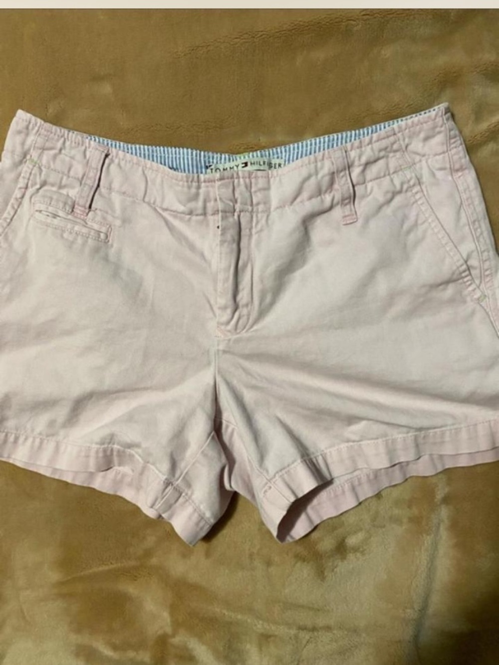 Tommy Hilfiger Womenโs Light Pink Cotton Shorts Sz 4